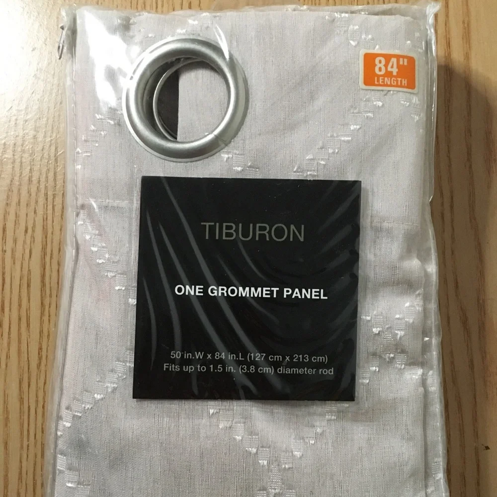 New Tiburon One Grommet Panel Curtain Size 50”x84” Fit up to 1.5” Diameter Rod